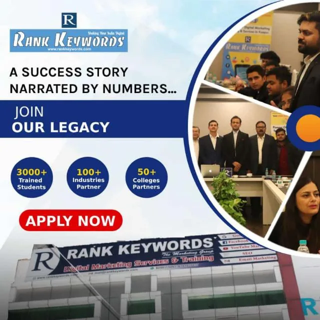 Rank Keywords Pvt. Ltd. Group Provided  you to More Opportunities to make your career in Digital Marketing Industry. Apply as soon as Possible.